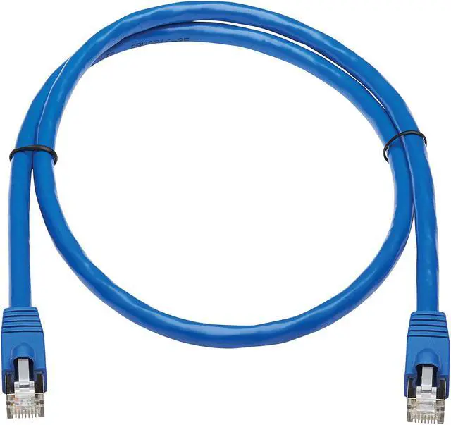 Alt view image 2 of 4 - Tripp Lite Cat6a 10G-Certified Snagless F/UTP Network Patch Cable (RJ45 M/M), PoE, CMR-LP, Blue, 3 ft. (N261P-003-BL)