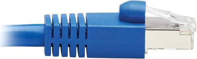 Alt view image 4 of 4 - Tripp Lite Cat6a 10G-Certified Snagless F/UTP Network Patch Cable (RJ45 M/M), PoE, CMR-LP, Blue, 3 ft. (N261P-003-BL)