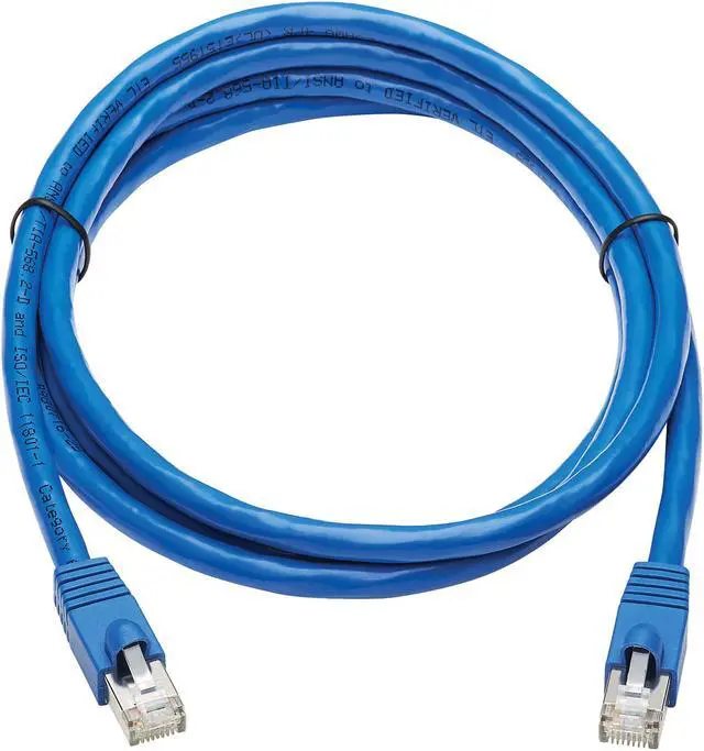 Alt view image 2 of 4 - Tripp Lite Cat6a 10G-Certified Snagless F/UTP Network Patch Cable (RJ45 M/M), PoE, CMR-LP, Blue, 6 ft. (N261P-006-BL)