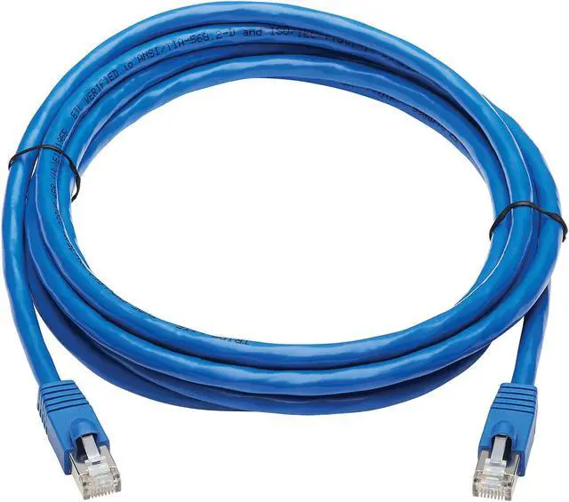 Alt view image 2 of 4 - Tripp Lite Cat6a 10G-Certified Snagless F/UTP Network Patch Cable (RJ45 M/M), PoE, CMR-LP, Blue, 10 ft. (N261P-010-BL)