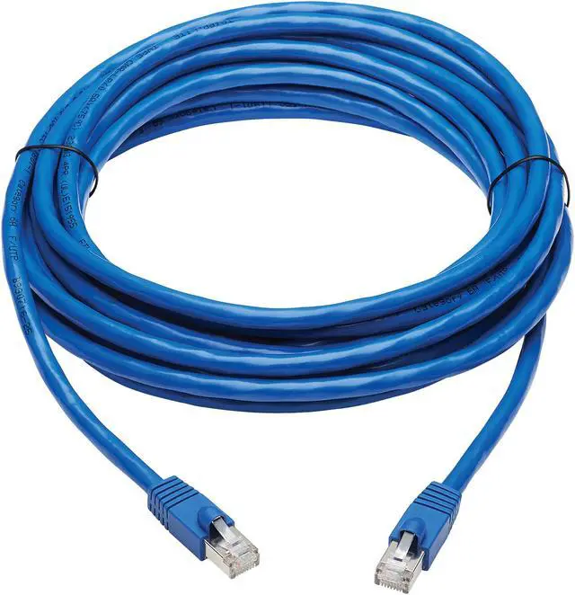 Alt view image 2 of 4 - Tripp Lite Cat6a 10G-Certified Snagless F/UTP Network Patch Cable (RJ45 M/M), PoE, CMR-LP, Blue, 20 ft. (N261P-020-BL)