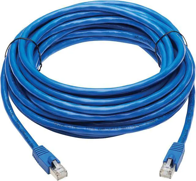 Alt view image 2 of 4 - Tripp Lite Cat6a 10G-Certified Snagless F/UTP Network Patch Cable (RJ45 M/M), PoE, CMR-LP, Blue, 30 ft. (N261P-030-BL)