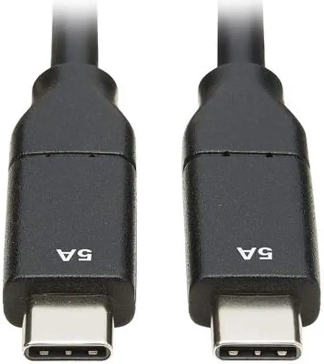 Alt view image 2 of 4 - Tripp Lite U040-C2M-C-5A Black USB-C Cable (M/M) - USB 2.0, 5A Rating, USB-IF Certified, Thunderbolt 3 Compatible, 2m