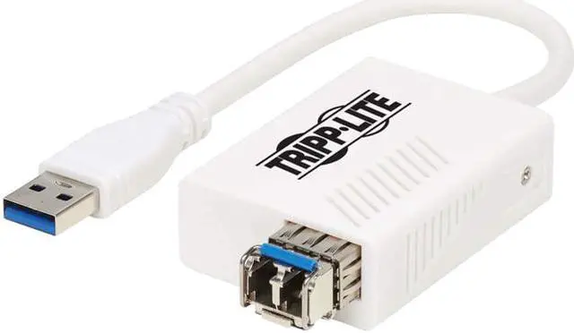 Main image of Tripp Lite U336-MMF-1G-LC USB 3.0 Multimode Fiber Optic Transceiver Ethernet Adapter, 10/100/1000 Mbps, 1310nm, 550m, LC