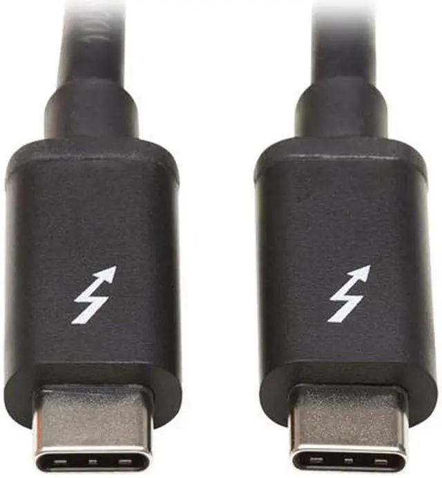 Alt view image 3 of 5 - Tripp Lite Model MTB3-01M5-5A-B Thunderbolt 3 Passive Cable - 20 Gbps, 5A 100W Power Delivery, 4K/60 Hz, 1.5m (5 ft.), Black Male to Male