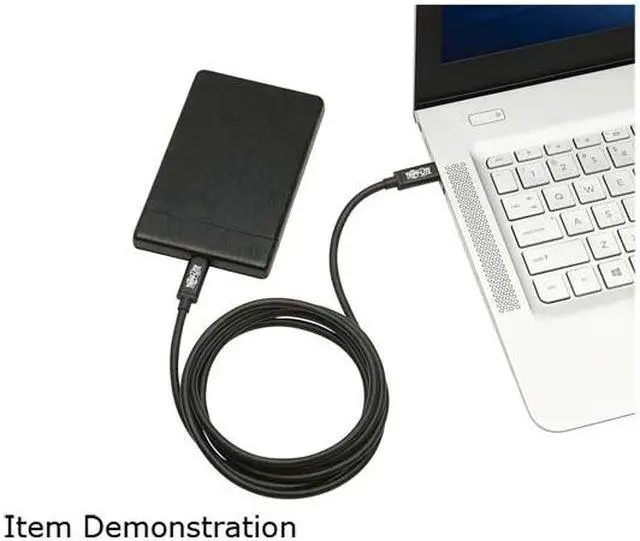 Alt view image 5 of 5 - Tripp Lite Model MTB3-01M5-5A-B Thunderbolt 3 Passive Cable - 20 Gbps, 5A 100W Power Delivery, 4K/60 Hz, 1.5m (5 ft.), Black Male to Male