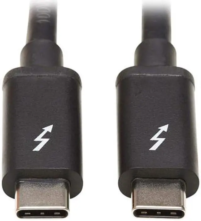 Alt view image 3 of 5 - Tripp Lite Model MTB3-01M-5A-B Thunderbolt 3 Passive Cable - 20 Gbps, 5A 100W Power Delivery, 4K/60 Hz, 1m (3.3 ft.), Black Male to Male