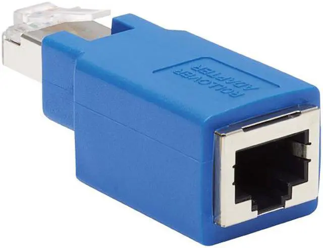 Alt view image 2 of 4 - Tripp Lite N034-001-SH Cisco Serial Console Rollover Adapter (M/F) - RJ45 to RJ45, Shielded, Blue