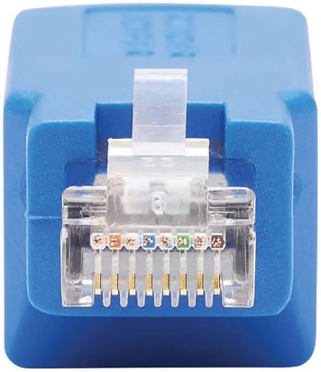 Alt view image 3 of 4 - Tripp Lite N034-001-SH Cisco Serial Console Rollover Adapter (M/F) - RJ45 to RJ45, Shielded, Blue