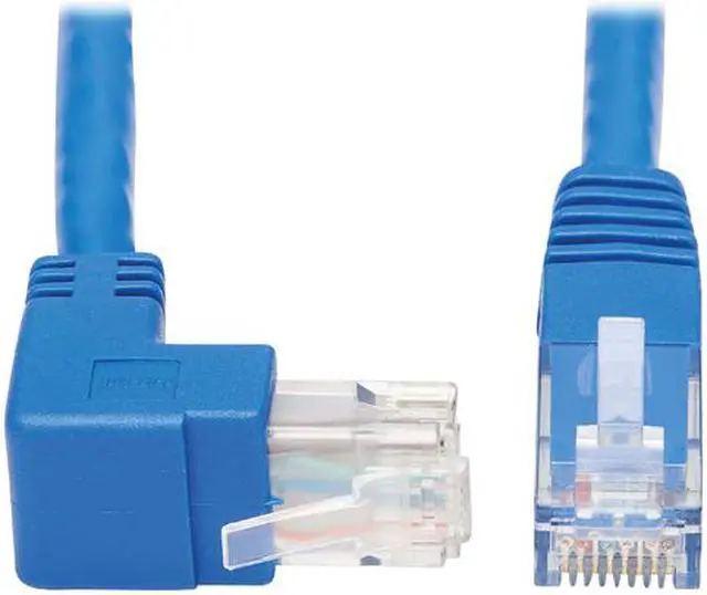Alt view image 5 of 6 - TRIPP LITE N204-015-BL-UP 15 ft. Cat 6 Blue Up-Angle Cat6 Gigabit Molded UTP Ethernet Cable (RJ45 Right-Angle Up M to RJ45 M)