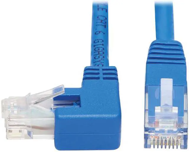 Alt view image 5 of 5 - TRIPP LITE N204-020-BL-LA 20 ft. Cat 6 Blue Left-Angle Cat6 Gigabit Molded UTP Ethernet Cable (RJ45 Left-Angle M to RJ45 M)