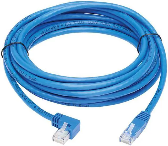 Main image of TRIPP LITE N204-020-BL-LA 20 ft. Cat 6 Blue Left-Angle Cat6 Gigabit Molded UTP Ethernet Cable (RJ45 Left-Angle M to RJ45 M)