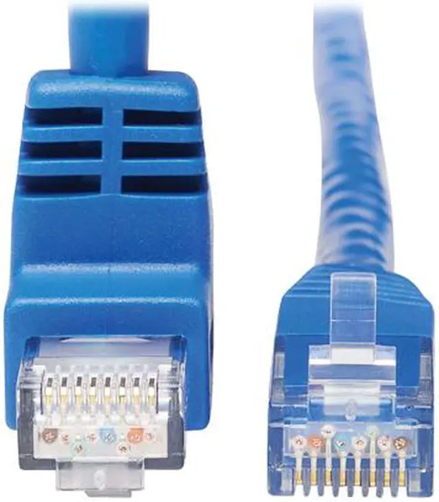 Alt view image 2 of 5 - TRIPP LITE N204-020-BL-UP 20 ft. Cat 6 Blue Up-Angle Cat6 Gigabit Molded UTP Ethernet Cable (RJ45 Right-Angle Up M to RJ45 M)