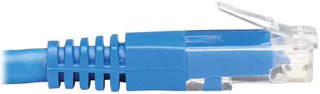 Alt view image 4 of 5 - TRIPP LITE N204-020-BL-UP 20 ft. Cat 6 Blue Up-Angle Cat6 Gigabit Molded UTP Ethernet Cable (RJ45 Right-Angle Up M to RJ45 M)