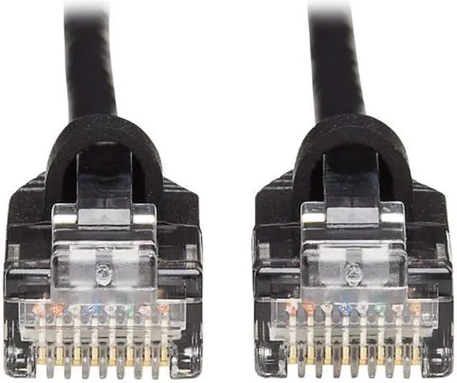 Alt view image 2 of 4 - TRIPP LITE N261-S10-BK 10 ft. Cat 6A Black 10G Snagless Molded Slim UTP Ethernet Cable (RJ45 M/M)