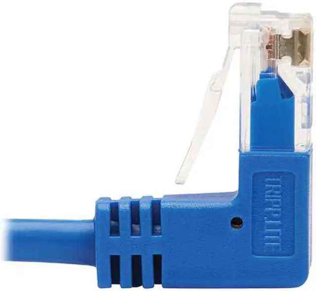 Alt view image 3 of 5 - TRIPP LITE N204-S20-BL-UD 20 ft. Cat 6 Blue Up/Down-Angle Gigabit Molded Slim UTP Ethernet Cable (RJ45 Up-Angle M to RJ45 Down-Angle M)