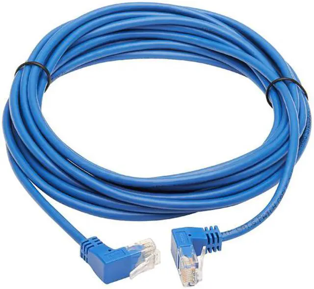 Main image of TRIPP LITE N204-S20-BL-UD 20 ft. Cat 6 Blue Up/Down-Angle Gigabit Molded Slim UTP Ethernet Cable (RJ45 Up-Angle M to RJ45 Down-Angle M)