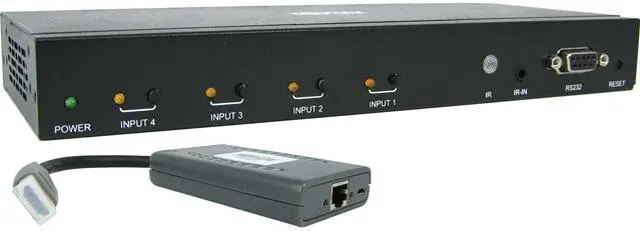 Main image of Tripp Lite B320-4X1-HH-K1 4-Port HDMI over Cat6 Presentation Switch/Extender Kit - 4K 60 Hz, UHD, 4:4:4, HDR, PoC, 50 ft., TAA