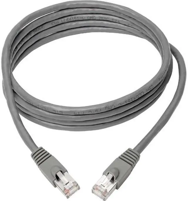 Main image of TRIPP LITE N262-008-GY Cat6a 10G-Certified Snagless Shielded STP Ethernet Cable (RJ45 M/M), PoE, Gray, 8 ft.