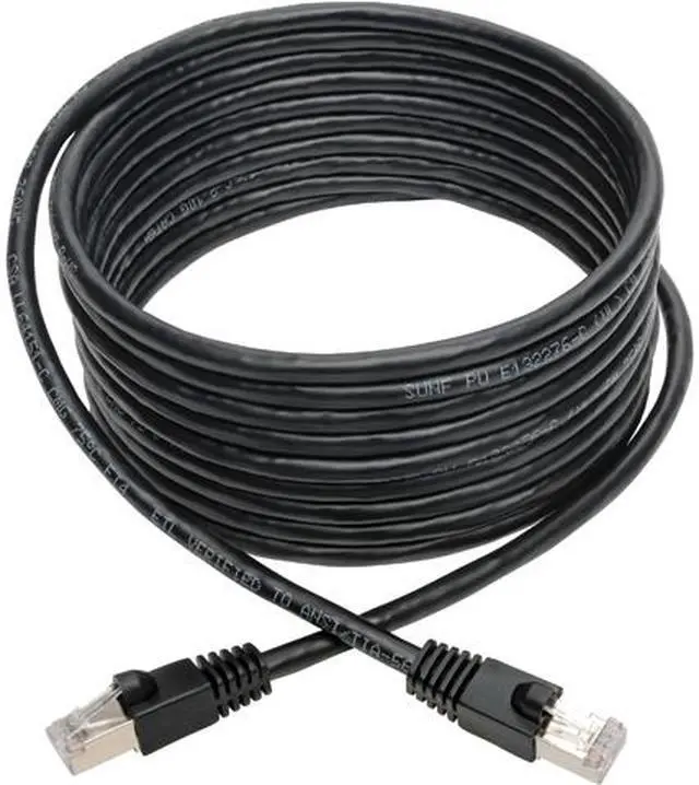 Main image of TRIPP LITE N262-012-BK Cat6a 10G-Certified Snagless Shielded STP Ethernet Cable (RJ45 M/M), PoE, Black, 12 ft.