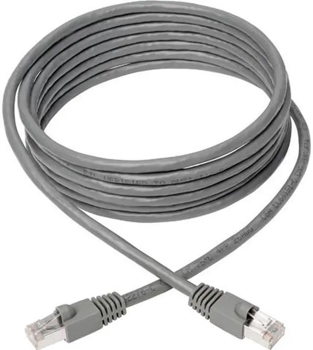 Main image of TRIPP LITE N262-012-GY Cat6a 10G-Certified Snagless Shielded STP Ethernet Cable (RJ45 M/M), PoE, Gray, 12 ft.