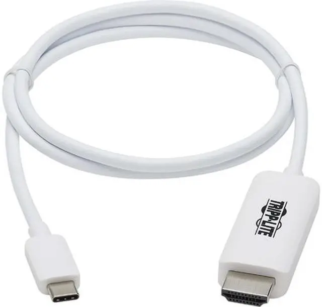 Main image of Tripp Lite U444-003-HWE USB-C to HDMI Adapter Cable (M/M), 4K, 4:4:4, Thunderbolt 3 Compatible, White, 3 ft.