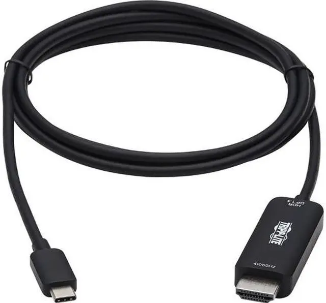 Main image of Tripp Lite U444-006-HDR4BE USB-C to HDMI Adapter Cable, 4K 60Hz, HDR, HDCP 2.2, DP 1.4 Alt Mode, Black, 6-ft.