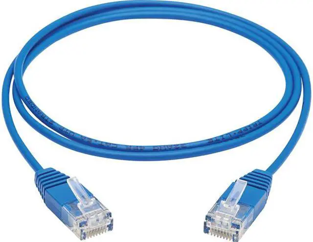 Main image of TRIPP LITE N261-UR03-BL 3 ft. Cat 6A Blue Cat6a 10G Certified Molded Ultra-Slim UTP Ethernet Cable (RJ45 M/M), Blue, 3 ft.