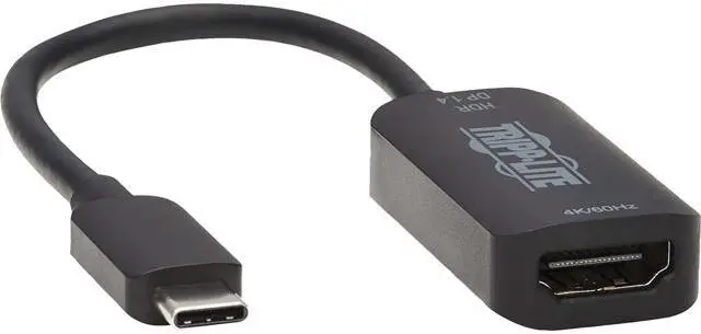 Main image of Tripp Lite U444-06N-HDR-B USB-C to HDMI Adapter Cable (M/F), 4K @ 60 Hz, HDR, Thunderbolt 3, Black, 6 in.