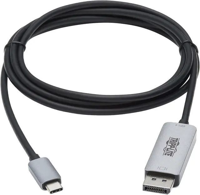 Main image of Tripp Lite U444-006-DP8SE USB-C to DisplayPort Adapter Cable (M/M), 8K UHD, DisplayPort 1.4, Black/Silver, 6 ft.