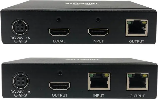 Alt view image 6 of 8 - Tripp Lite B127A-111-BHTH HDMI over Cat6 Extender Kit, Transmitter and Receiver with Repeater, 4K 60Hz, 4:4:4, IR, HDR, PoC, 230 ft., TAA