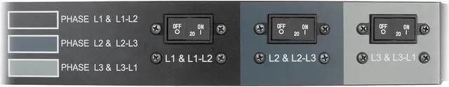 Alt view image 5 of 8 - Tripp Lite 8.6kW 208/120V Three-Phase Basic PDU - 48 Outlets (36 C13, 6 C19, 6 5-15/20R), L21-30P Input, 6 ft. Cord, 70 in. 0U Rack (PDU3V6L2130)