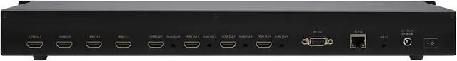 Alt view image 4 of 6 - Tripp Lite B302-4HX4H-4K 4 x 4 HDMI Matrix Switch/Splitter with Audio Extractor, Remote Access and Multi-Resolution Support, 4K 60 Hz, HDR