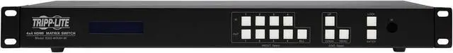 Alt view image 3 of 6 - Tripp Lite B302-4HX4H-4K 4 x 4 HDMI Matrix Switch/Splitter with Audio Extractor, Remote Access and Multi-Resolution Support, 4K 60 Hz, HDR