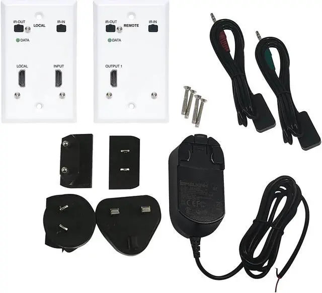 Alt view image 3 of 4 - Tripp Lite B127A-1A1-FHFH HDMI over Cat6 Extender Kit, Wallplate, 4K 60Hz, 4:4:4, IR, PoC, HDR, HDCP 2.2, 230 ft., TAA