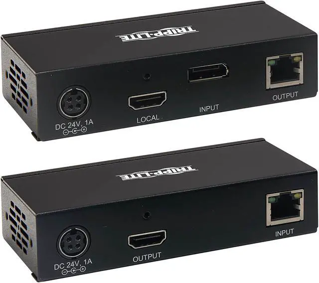 Alt view image 3 of 7 - Tripp Lite B127A-1A1-BDBH DisplayPort to HDMI over Cat6 Extender Kit, KVM Support, 4K 60Hz, 4:4:4, USB, PoC, HDCP 2.2, 230 ft., TAA