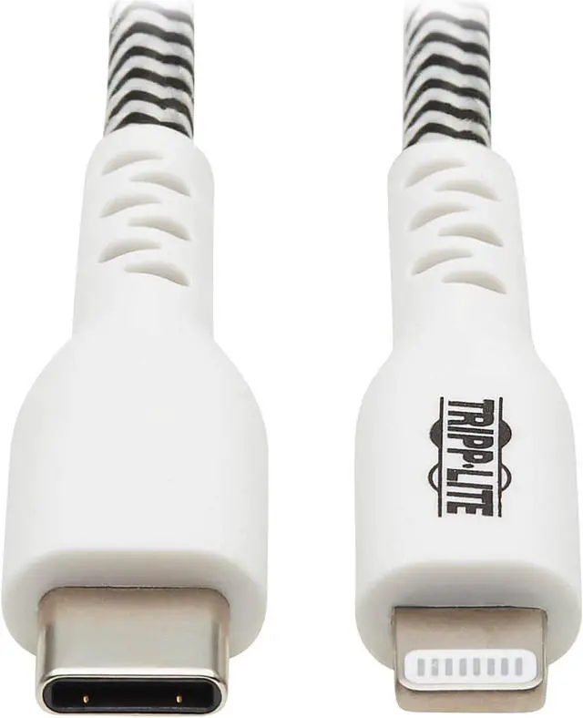 Main image of Tripp Lite M102-003-HD-SL Heavy-Duty USB-C to Lightning Sync/Charge Cable with Status LED - MFi Certified, M/M, USB 2.0, 3 ft.