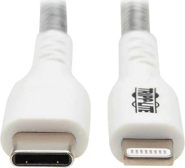 Alt view image 3 of 6 - Tripp Lite M102-003-HD-SL Heavy-Duty USB-C to Lightning Sync/Charge Cable with Status LED - MFi Certified, M/M, USB 2.0, 3 ft.