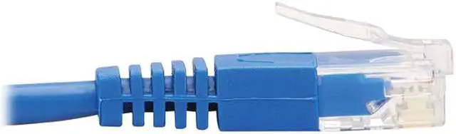 Alt view image 4 of 5 - TRIPP LITE N204-S07-BL-DN 7 ft. Cat 6 Blue Down-Angle Cat6 Gigabit Molded Slim UTP Ethernet Cable (RJ45 Right-Angle Down M to RJ45 M)