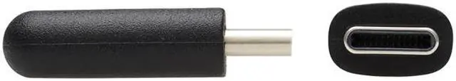 Alt view image 3 of 5 - USB-C Cable (M/M) - USB 2.0, Thunderbolt 3, 60W PD Charging, Right-Angle Plug, Black, 1 m (3.3 ft.)
