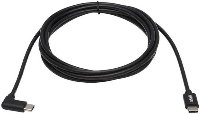 Alt view image 2 of 5 - USB-C Cable (M/M) - USB 2.0, Thunderbolt 3, 60W PD Charging, Right-Angle Plug, Black, 2 m (6.6 ft.)