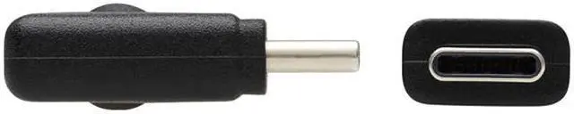 Alt view image 3 of 5 - USB-C Cable (M/M) - USB 3.2 Gen 1, Thunderbolt 3, 60W PD Charging, Right-Angle Plug, Black, 1 m (3.3 ft.)
