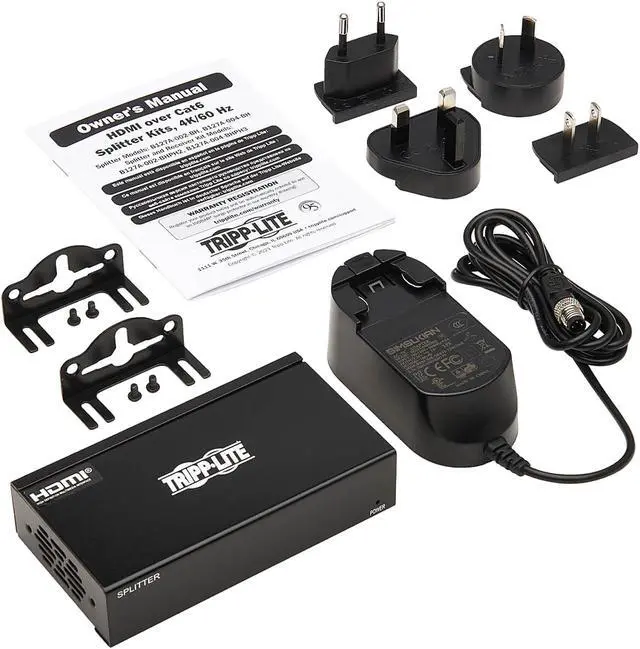 Alt view image 8 of 9 - HDMI Over Cat6 Splitter 2-Port 4K60Hz HDR 4:4:4 PoC HDCP 2.2 TAA