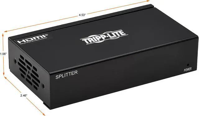 Alt view image 2 of 9 - HDMI Over Cat6 Splitter 2-Port 4K60Hz HDR 4:4:4 PoC HDCP 2.2 TAA