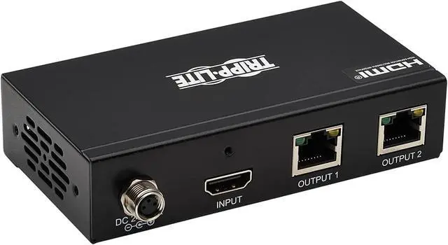 Alt view image 4 of 9 - HDMI Over Cat6 Extender Kit Splitter/2x Pigtail Receivers 4K PoC