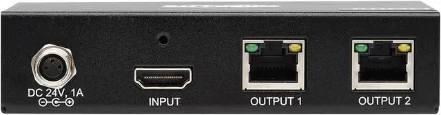 Alt view image 8 of 9 - HDMI Over Cat6 Extender Kit Splitter/2x Pigtail Receivers 4K PoC