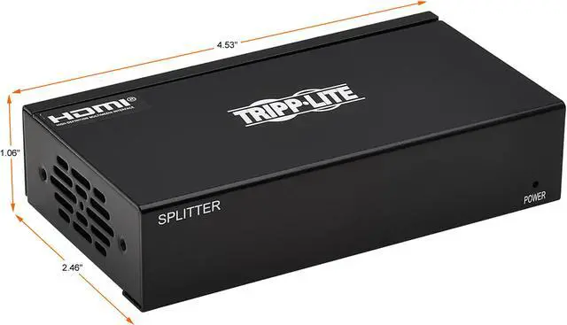 Alt view image 3 of 9 - HDMI Over Cat6 Extender Kit Splitter/2x Pigtail Receivers 4K PoC