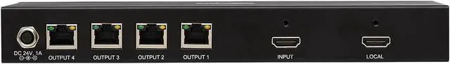 Alt view image 7 of 10 - HDMI Over Cat6 Splitter 4-Port 4K60Hz HDR 4:4:4 PoC HDCP 2.2 TAA