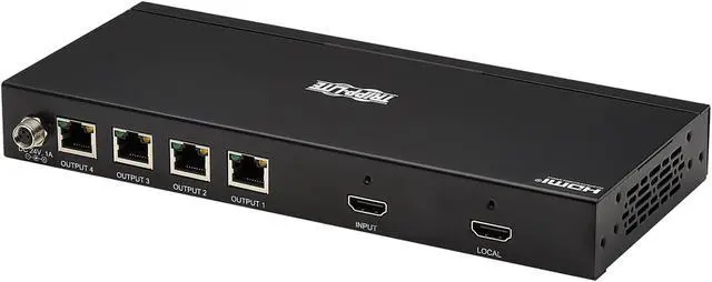 Alt view image 5 of 10 - HDMI Over Cat6 Splitter 4-Port 4K60Hz HDR 4:4:4 PoC HDCP 2.2 TAA