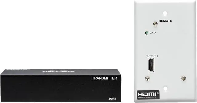 Alt view image 3 of 10 - DisplayPort to HDMI Over Cat6 Extender Kit w Wall Plate Receiver